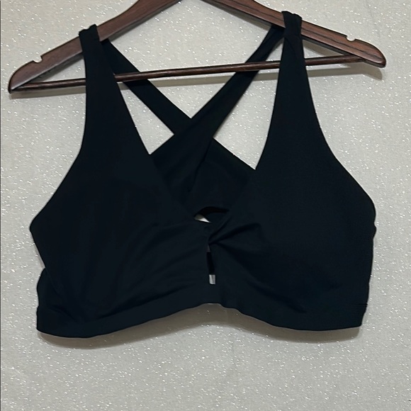 Women's Black Cross-Back Bralette - Picture 1 of 3